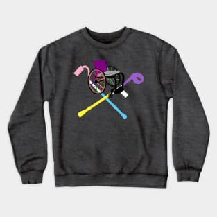 LGBT Queer Wheelchair and Cross Crutches Crewneck Sweatshirt